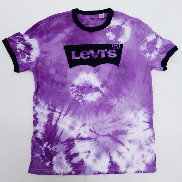 Levi's | Shirts | Levis Mens Purple Tie Dye Ringer Tee | Poshmark